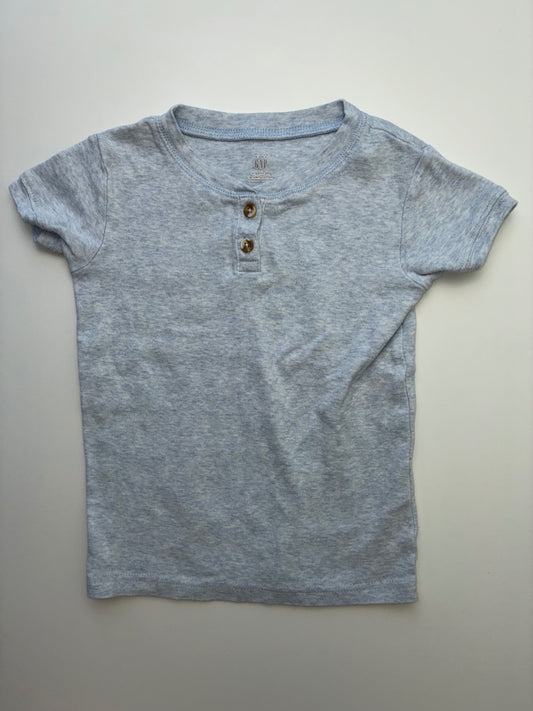 Baby Gap T-Shirt - Blue Short Sleeve Henley | size 4T