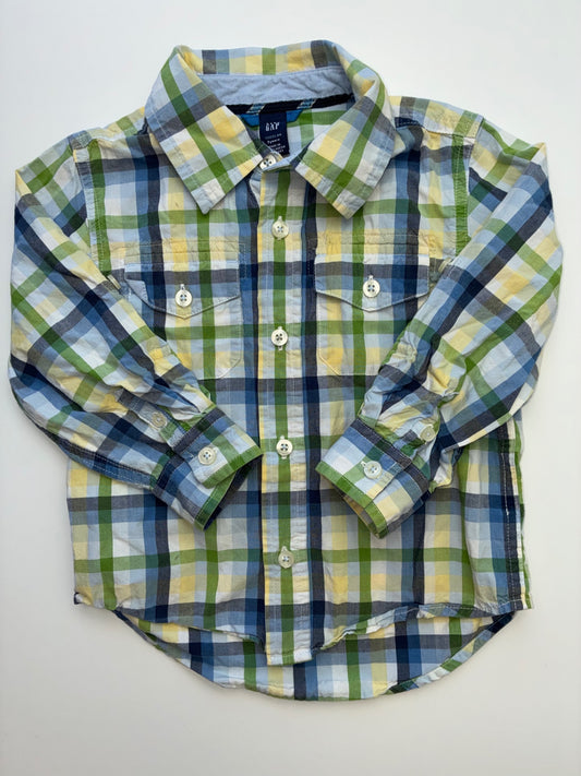 Baby Gap Shirt - Multicolor Plaid Button Up | size 3T
