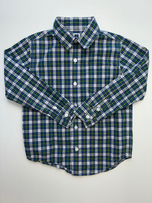 Janie and Jack Shirt - Multicolor Plaid Button Down | size 4T
