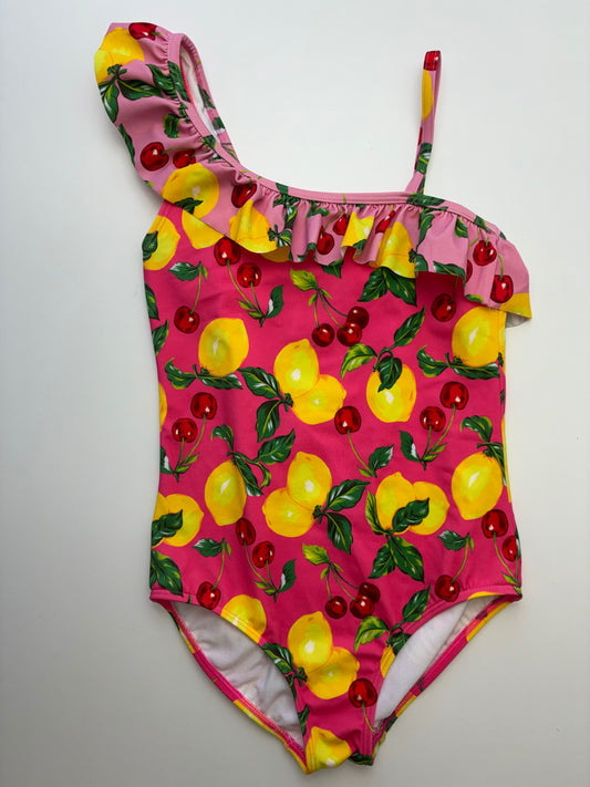 Mini Boden Swimsuit - Pink Lemon Cherry One Piece | size 8/9