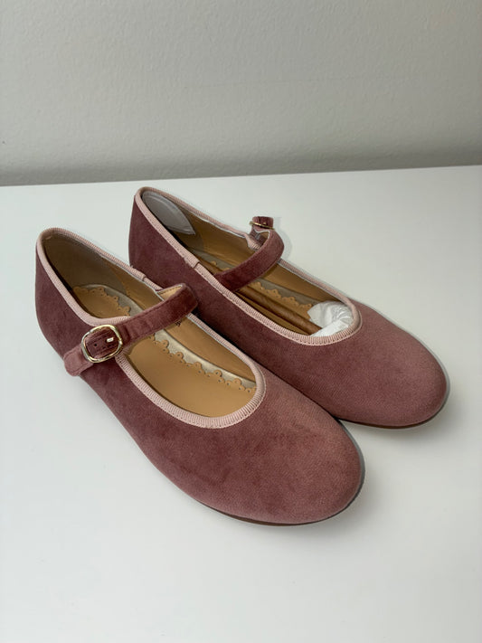 Mini Boden Shoes - Pink Velvet Mary Jane | size Shoe 1.5