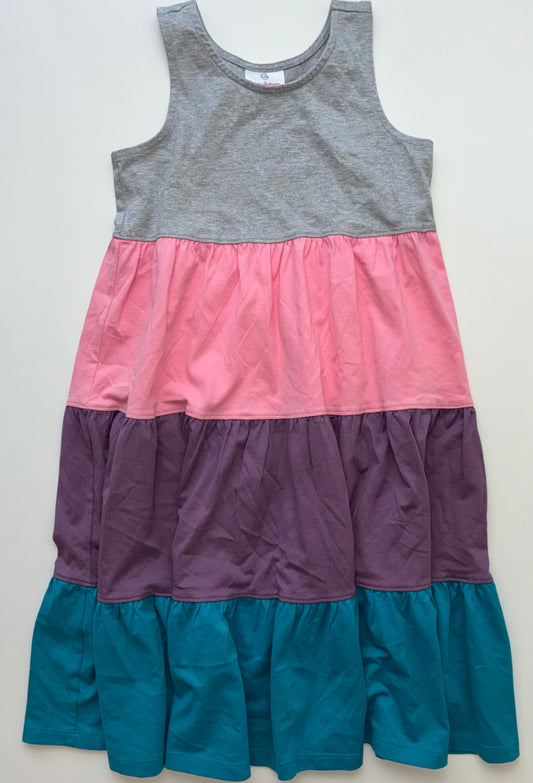 Hanna Andersson Dress - Multicolor Tiered Sleeveless | size 8