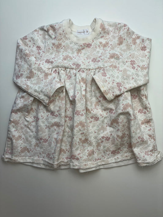 Jamie Kay Dress - White Floral Long Sleeve | size 3T