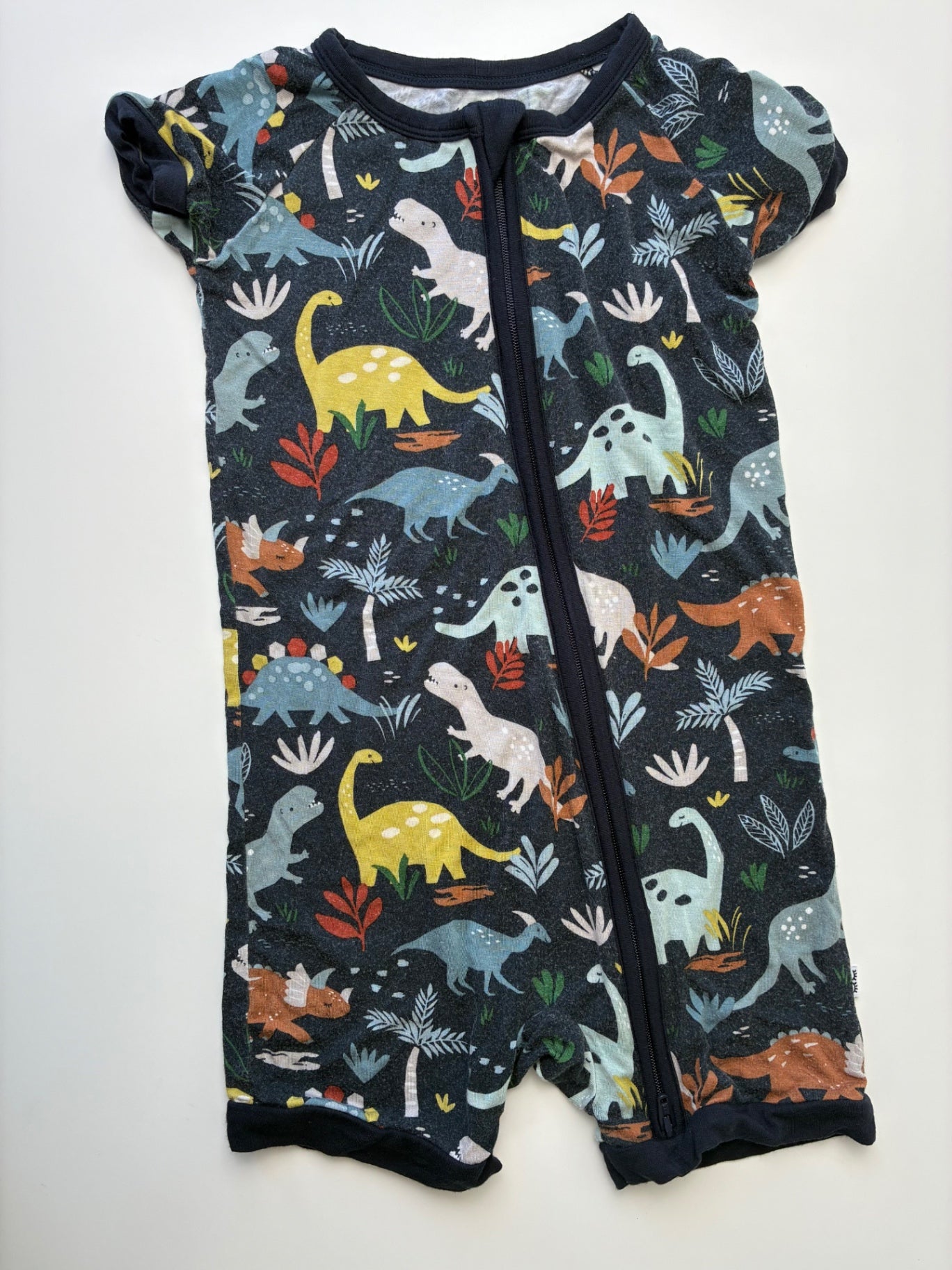 Little Sleepies Pajamas - Black Shorty Zippy - Dinosaurs | size 18 - 24 Months
