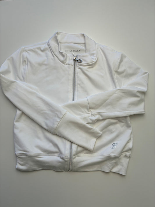 Sofibella Sweatshirt - White Tennis Zip-Up | size S