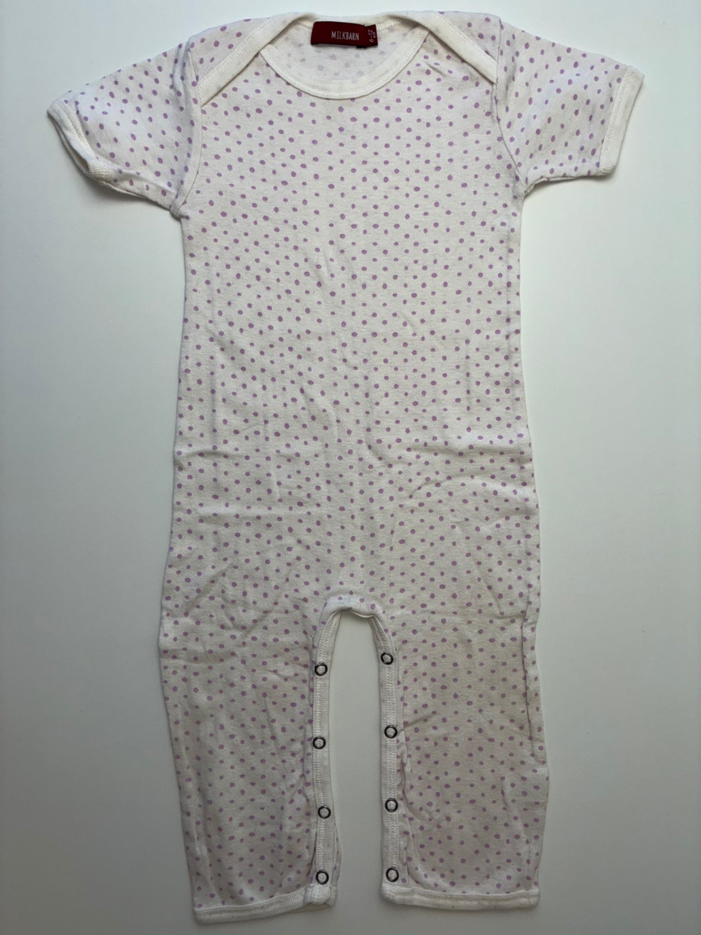 Milkbarn Onesie - Cream Polka Dot | size 6 - 12 Months