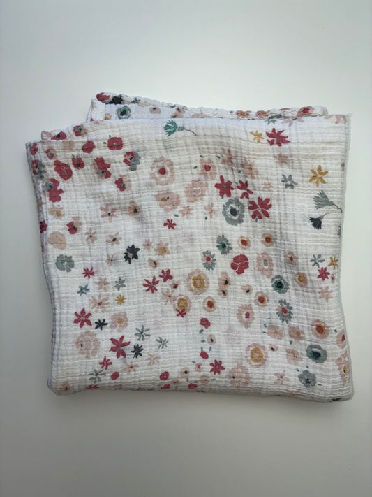 Pehr Blanket - White Muslin Floral | size
