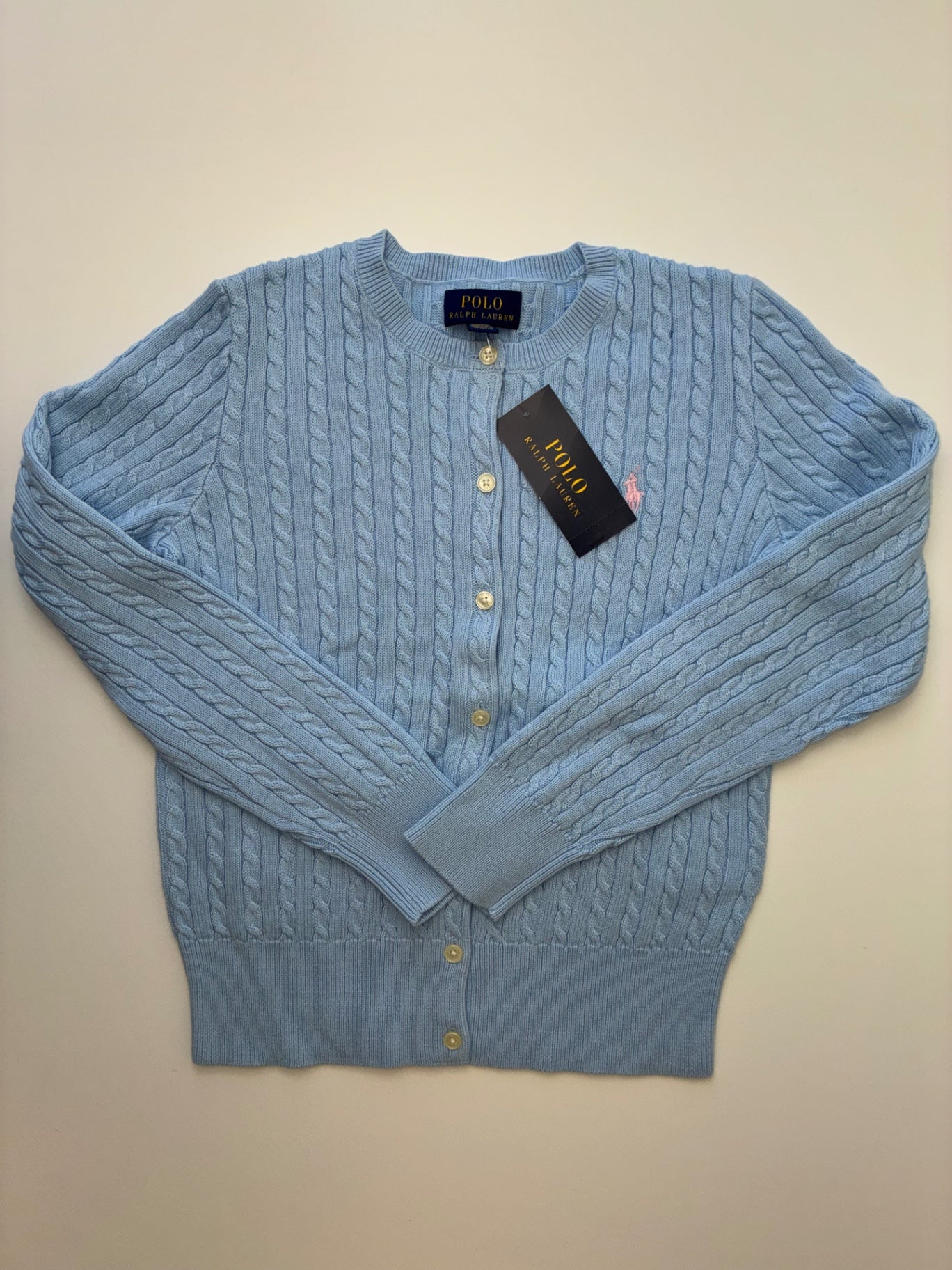 Polo Ralph Lauren Sweater - Blue Knit Cardigan | size 8/10