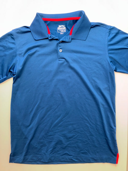Slazenger Shirt - Navy Blue Golf Polo | size XL