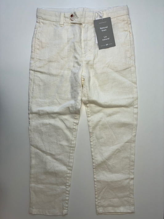 H&M Pants - Cream 100% Linen | size 6
