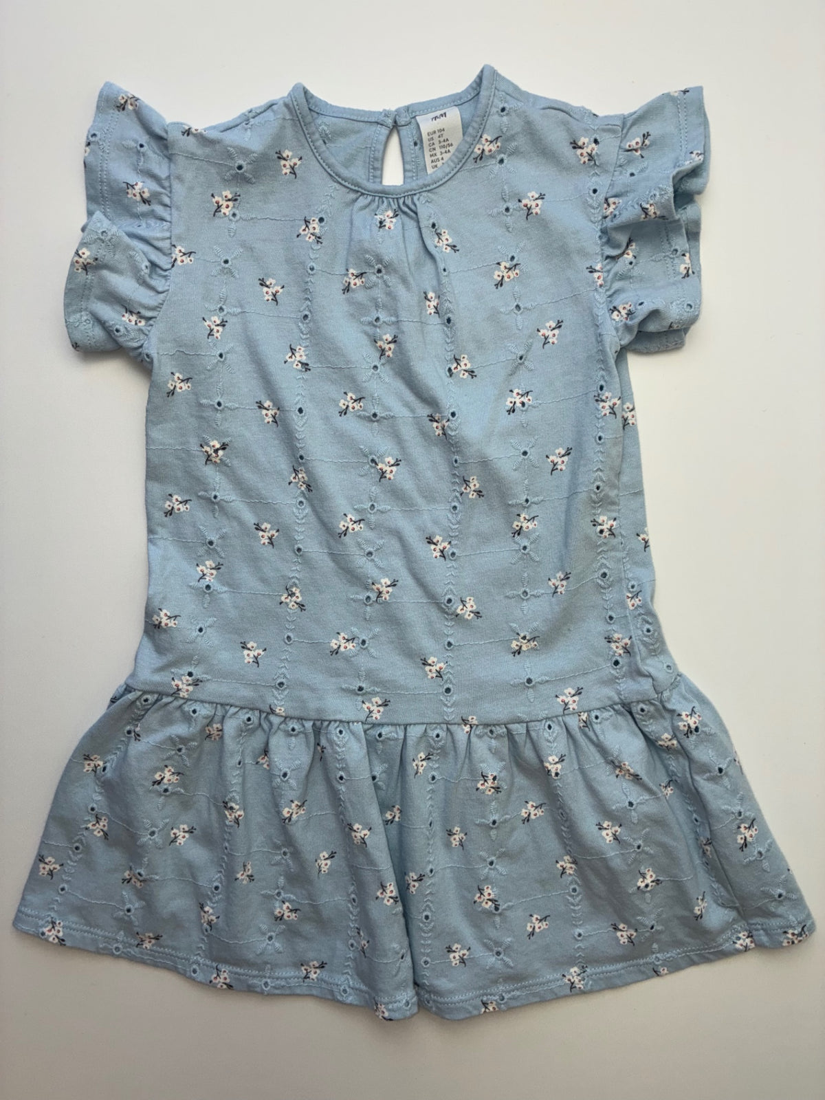 blue dress 4t Baby - Light blue/floral Eyelet-Embroidered - Size: (3-4Y) Paloma Plunged Long Sleeve tb4b Color:RED PLAID perfect for little girls