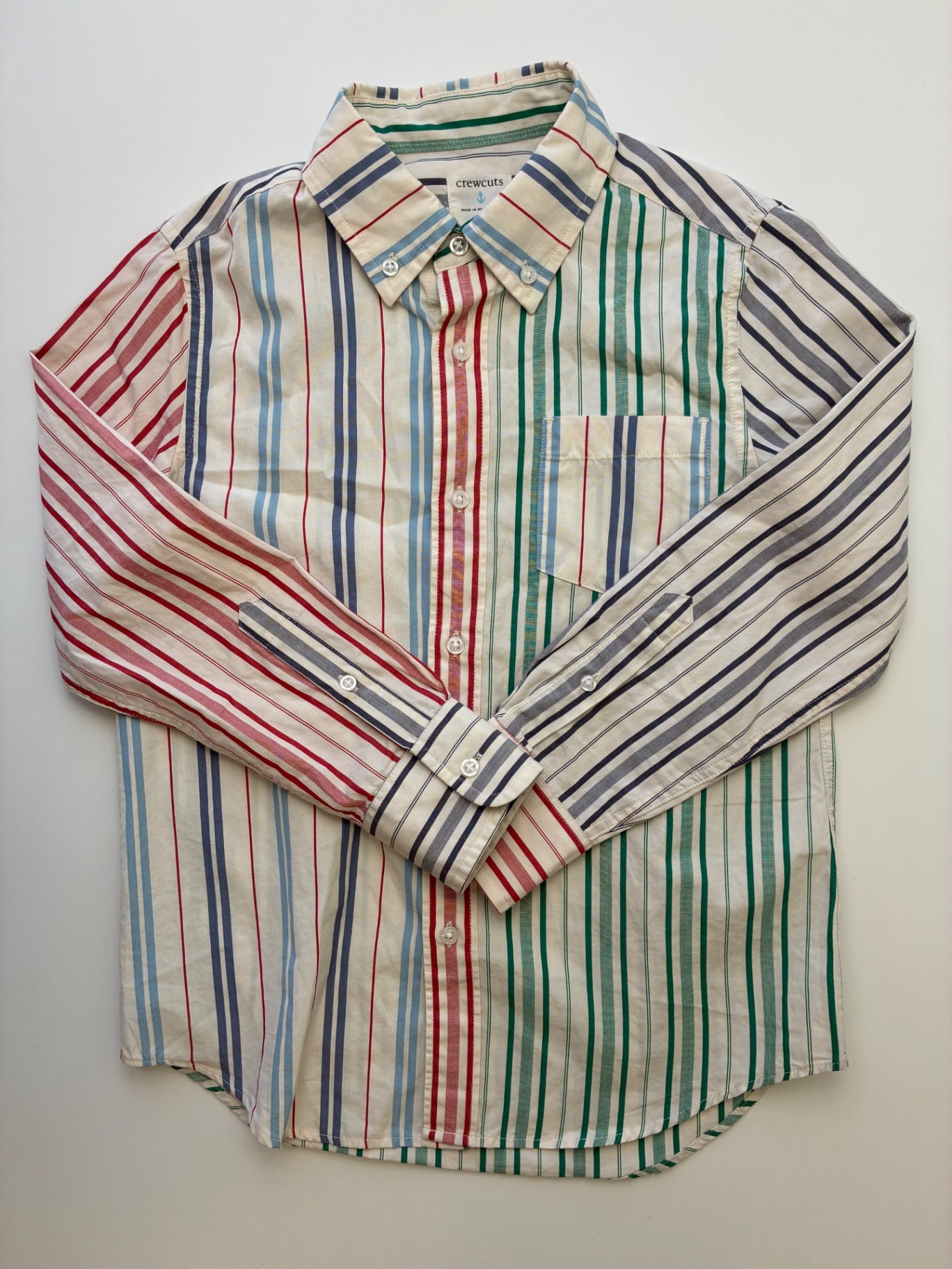 Crewcuts Shirt - Multicolor Striped Button Down | size 8