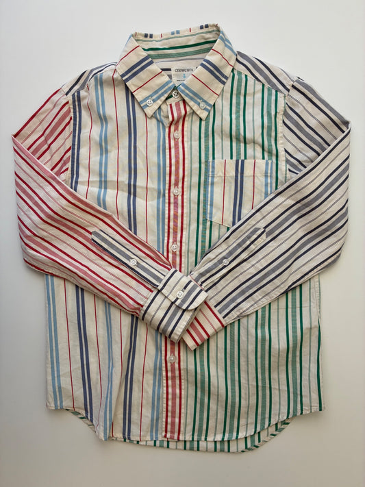 Crewcuts Shirt - Multicolor Striped Button Down | size 8
