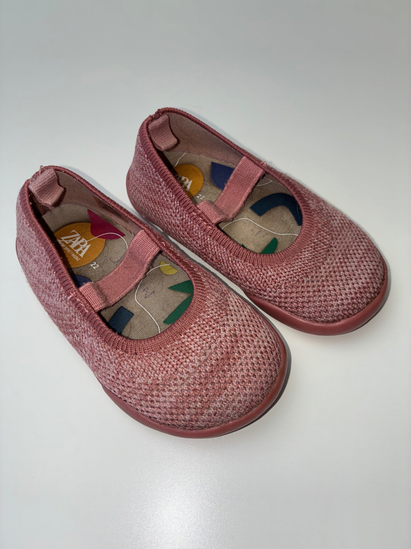 Zara Shoes - Pink Knit Ballet Flat | size Shoe 6