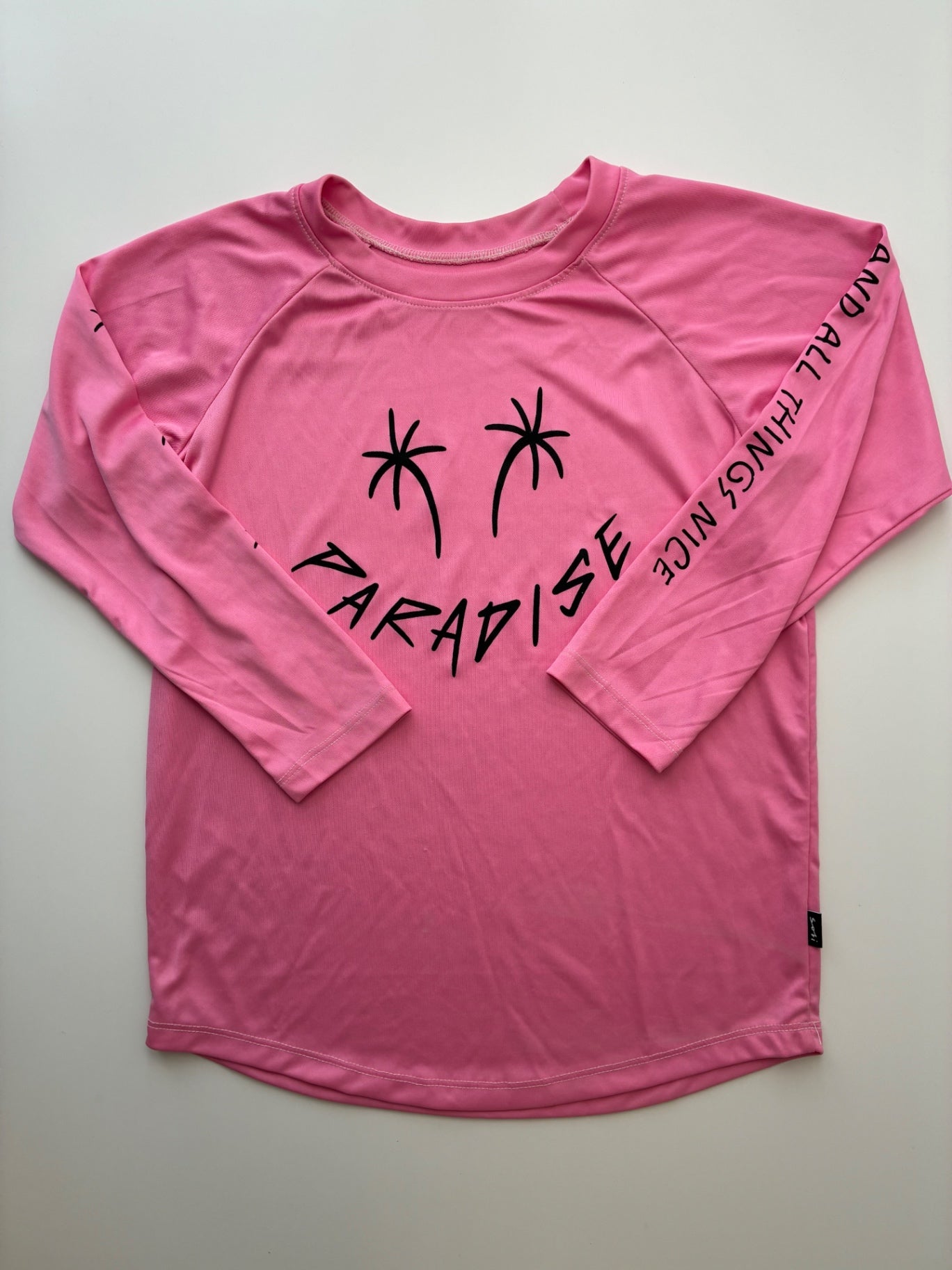 Soli Long Sleeve T-Shirt - Pink Paradise Rashguard | size 9/10