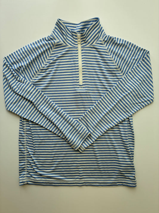 Crewcuts Sweatshirt - Blue Striped 1/4 Zip | size 8/9