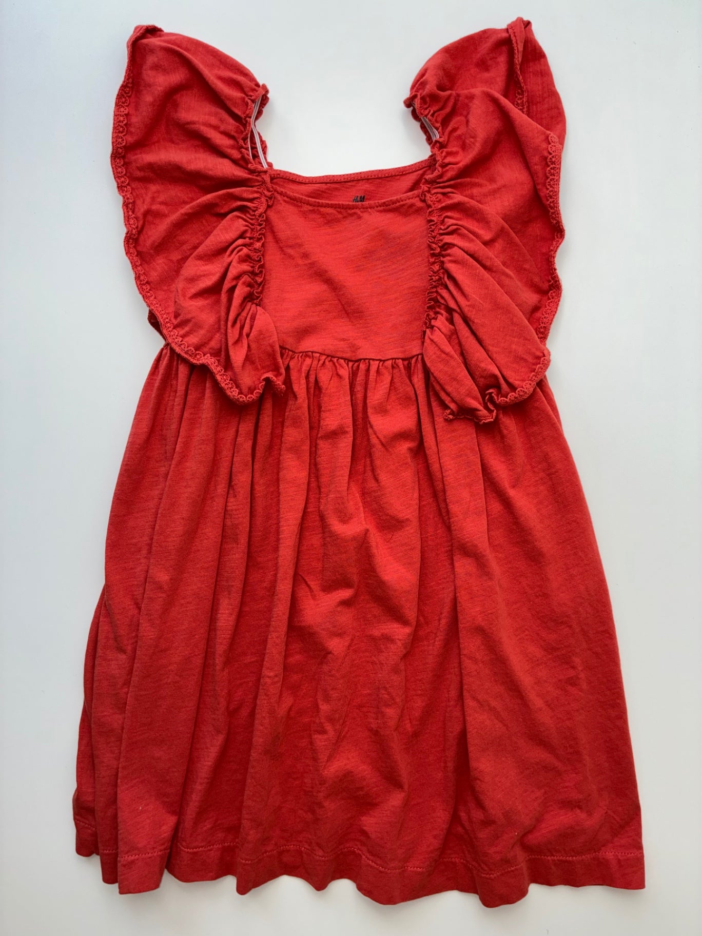 H&M Dress - Orange Ruffle Sleeve | size 6/7