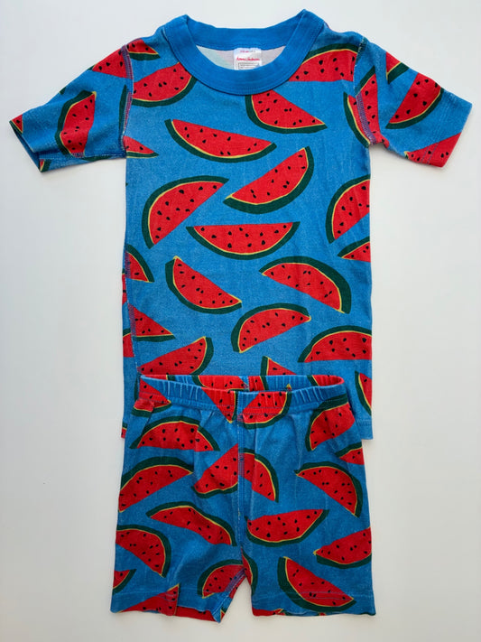Hanna Andersson 2 Piece Ensemble - Blue Watermelon Short Pajamas | size 5T