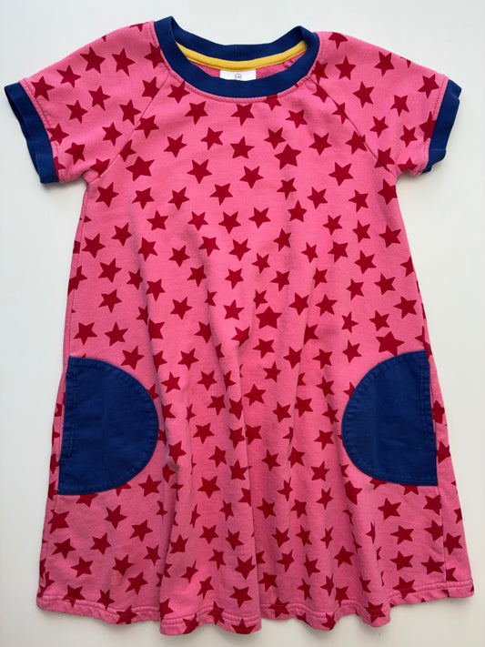 Hanna Andersson Dress - Pink Short Sleeve Stars | size 8