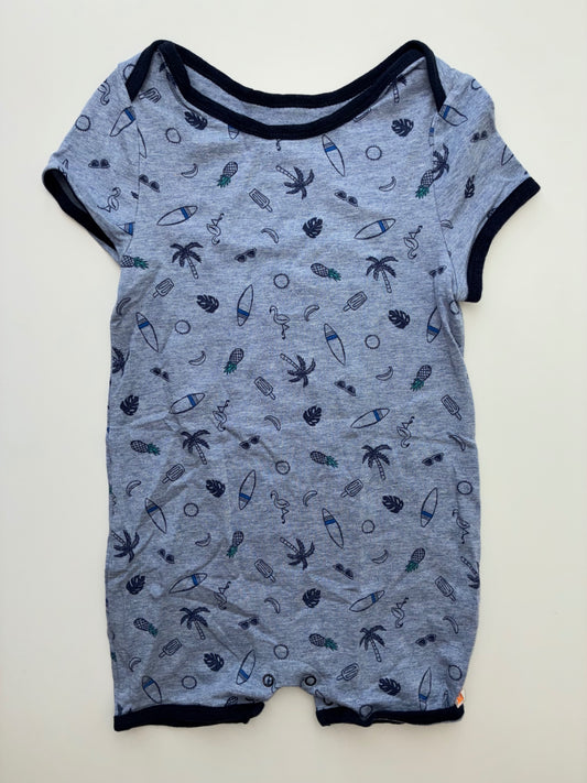 EGG New York Onesie - Blue Vacation Print Romper | size 24 Months