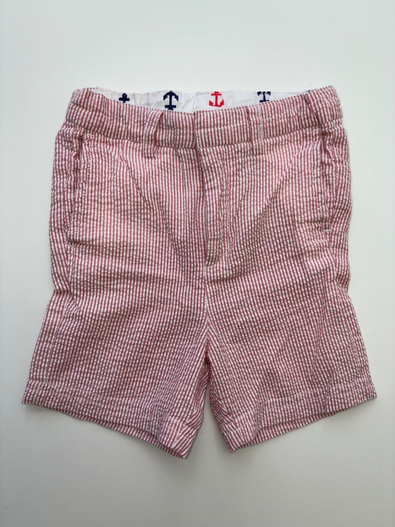 EGG New York Shorts - Red Seersucker | size 12 Months