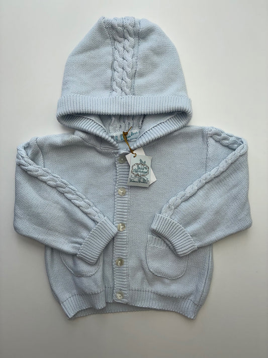 Feltman Brothers Sweater - Blue 100% Cotton Cardigan w/ Hood | size 2T