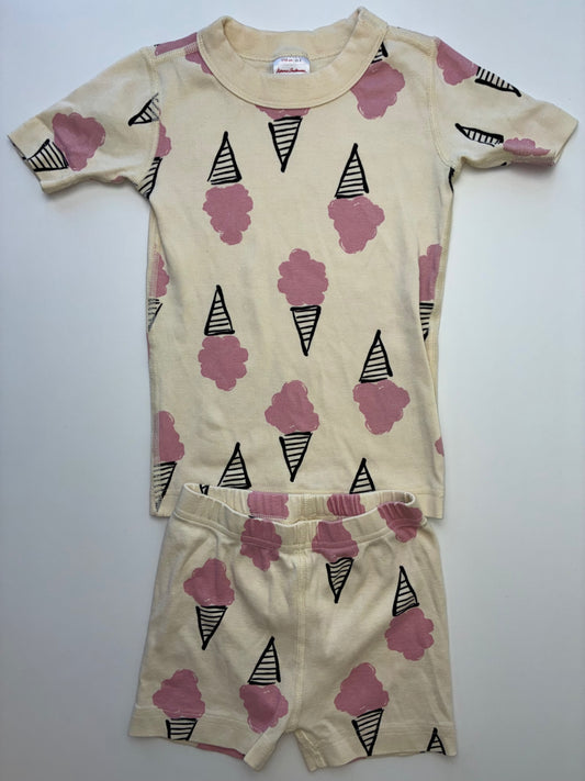 Hanna Andersson 2 Piece Ensemble - Yellow Cotton Candy Short Pajamas | size 5T