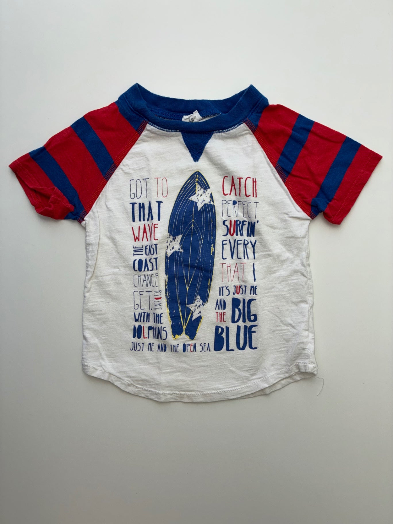 EGG New York T-Shirt - Multicolor Surf Board Graphic | size 2T