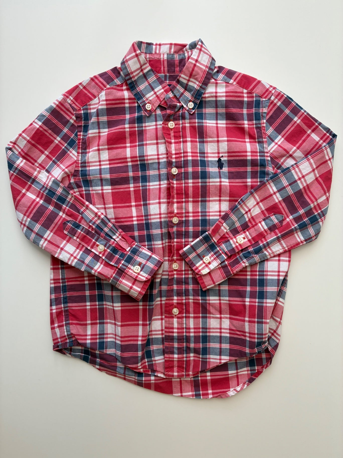 Ralph Lauren Shirt - Red Plaid Button Down | size 4T