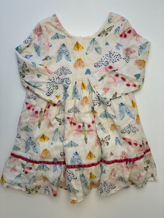 Pink Chicken Dress - Multicolor Butterflies Long Sleeve | size 2T