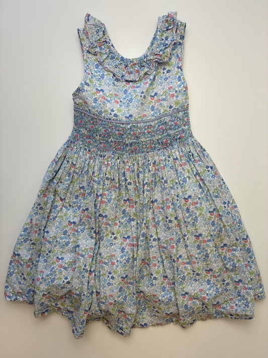 Antoinette Paris Dress - Blue Floral Smocked | size 6
