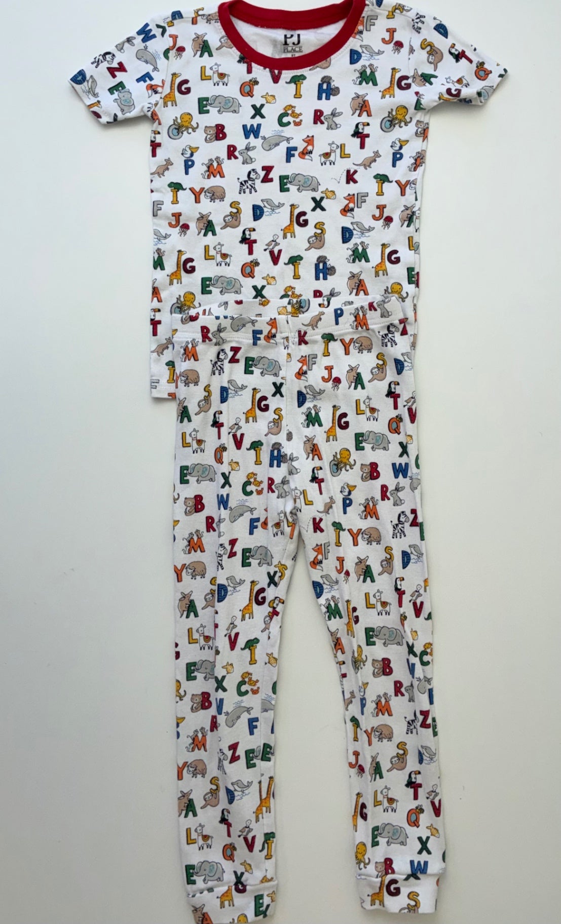 The Children's Place 2 Piece Ensemble - Multicolor Alphabet Pajamas | size 5T