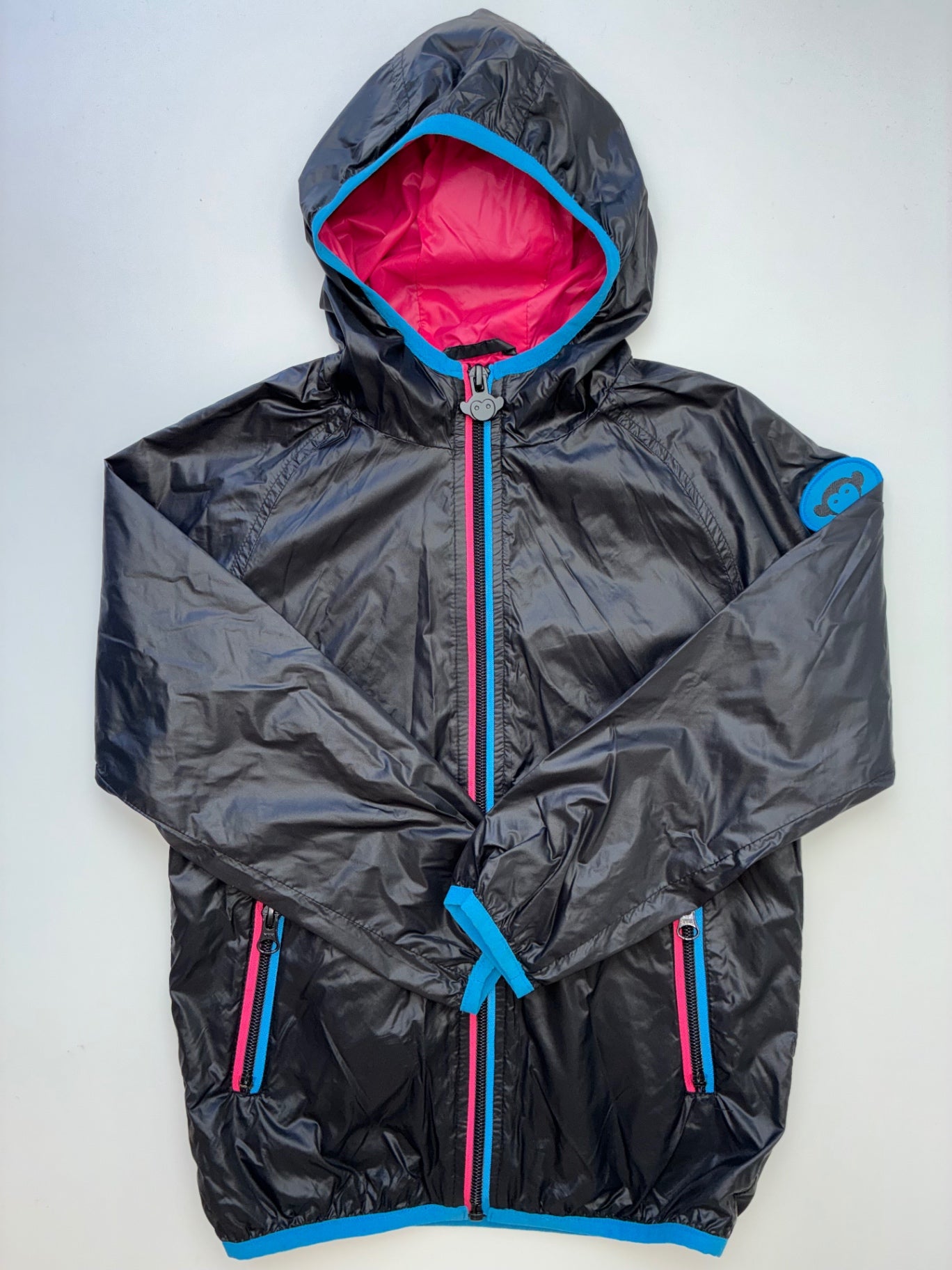 Appaman Jacket - Black Windbreaker w/ Hood | size 6