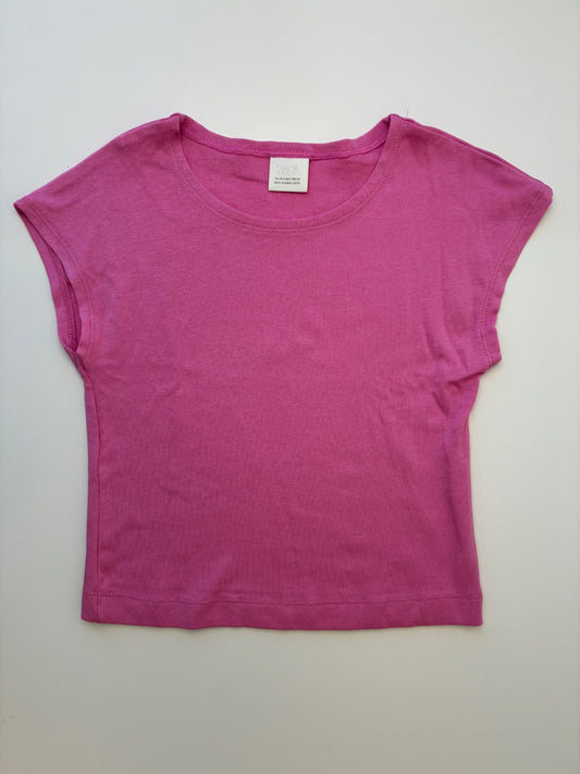 Zara T-Shirt - Pink Cotton Modal Blend | size 12/13