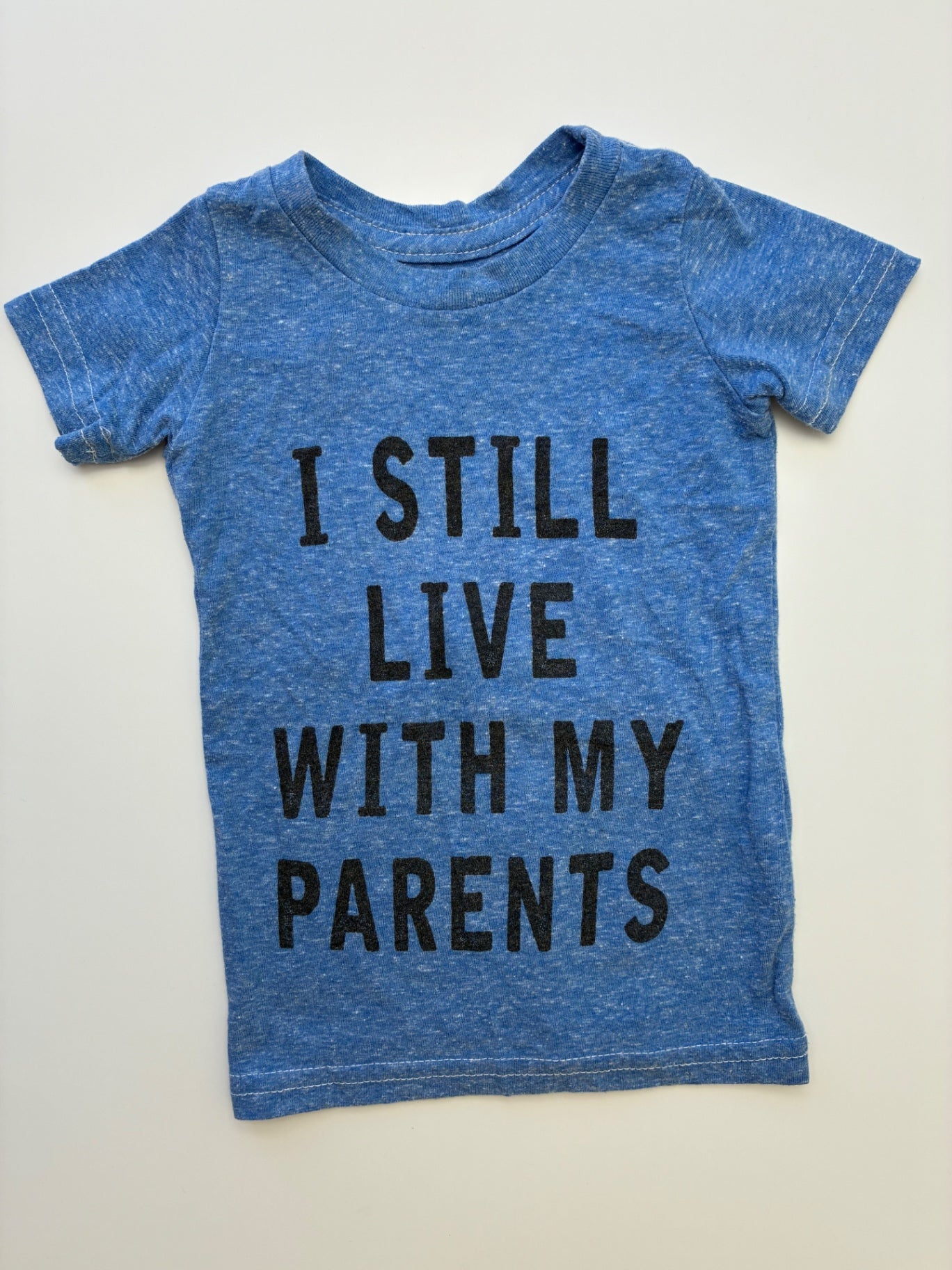 The Original Retro Brand T-Shirt - Blue 'I Still Live With My Parents' | size 2T