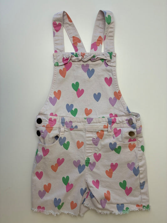 365 Kids Overalls - Multicolor Hearts | size 6