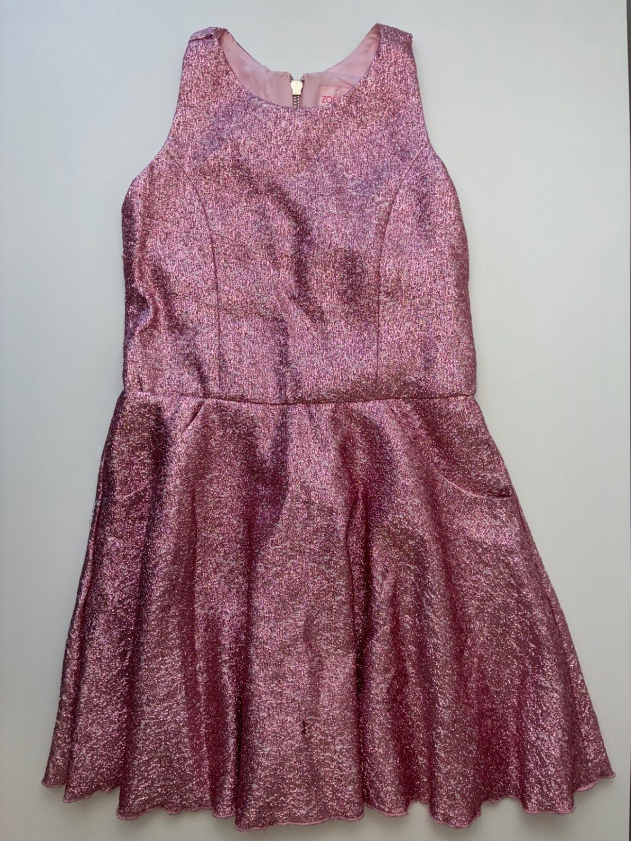Zoe LTD Dress - Pink Metallic Sleeveless | size 12