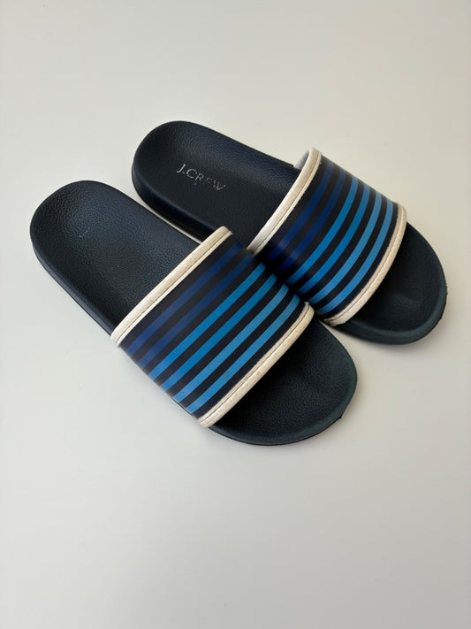 J. Crew Shoes - Navy Blue Striped Pool Slides | size Shoe 1