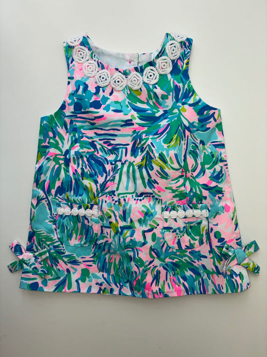 Lilly Pulitzer Dress - Blue Abstract Floral + Bloomers | size 18 - 24 Months