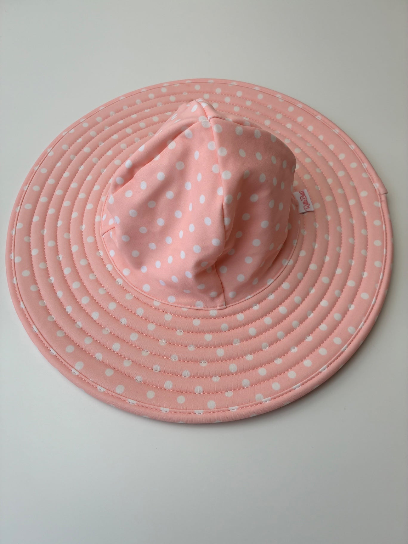 Ruffle Butts Hat - Pink Polka Dot Sun Hat | size 12 Months - 2T