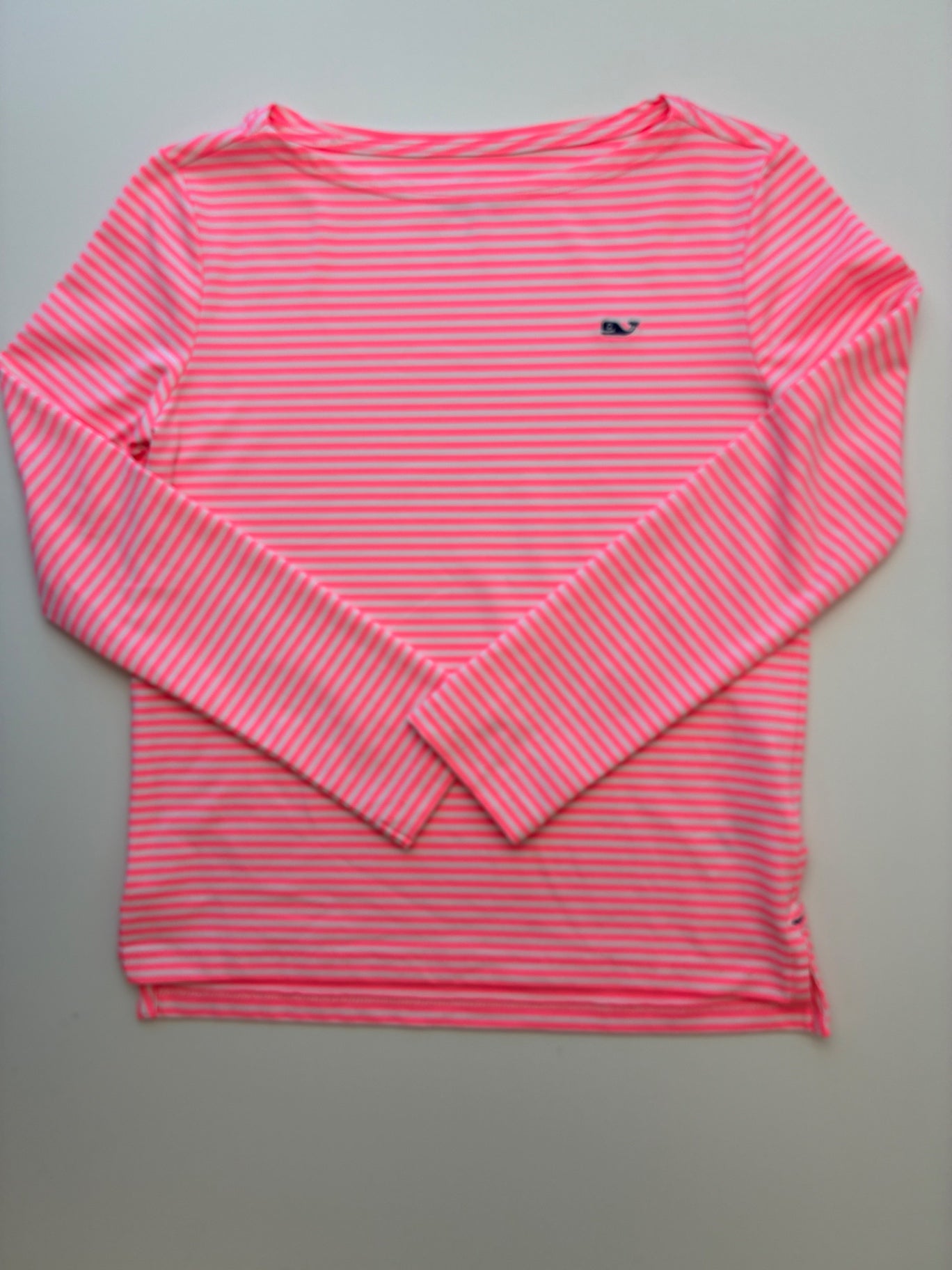 Vineyard Vines Long Sleeve T-Shirt - Pink Striped Rash Guard | size 7/8