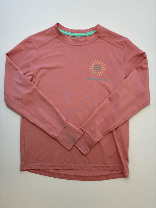 Patagonia Long Sleeve T-Shirt - Pink Capilene Silkweight Rashguard | size 7/8