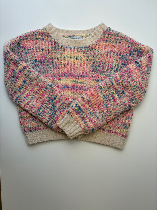 Say What? Sweater - Multicolor Confetti Stripe | size M