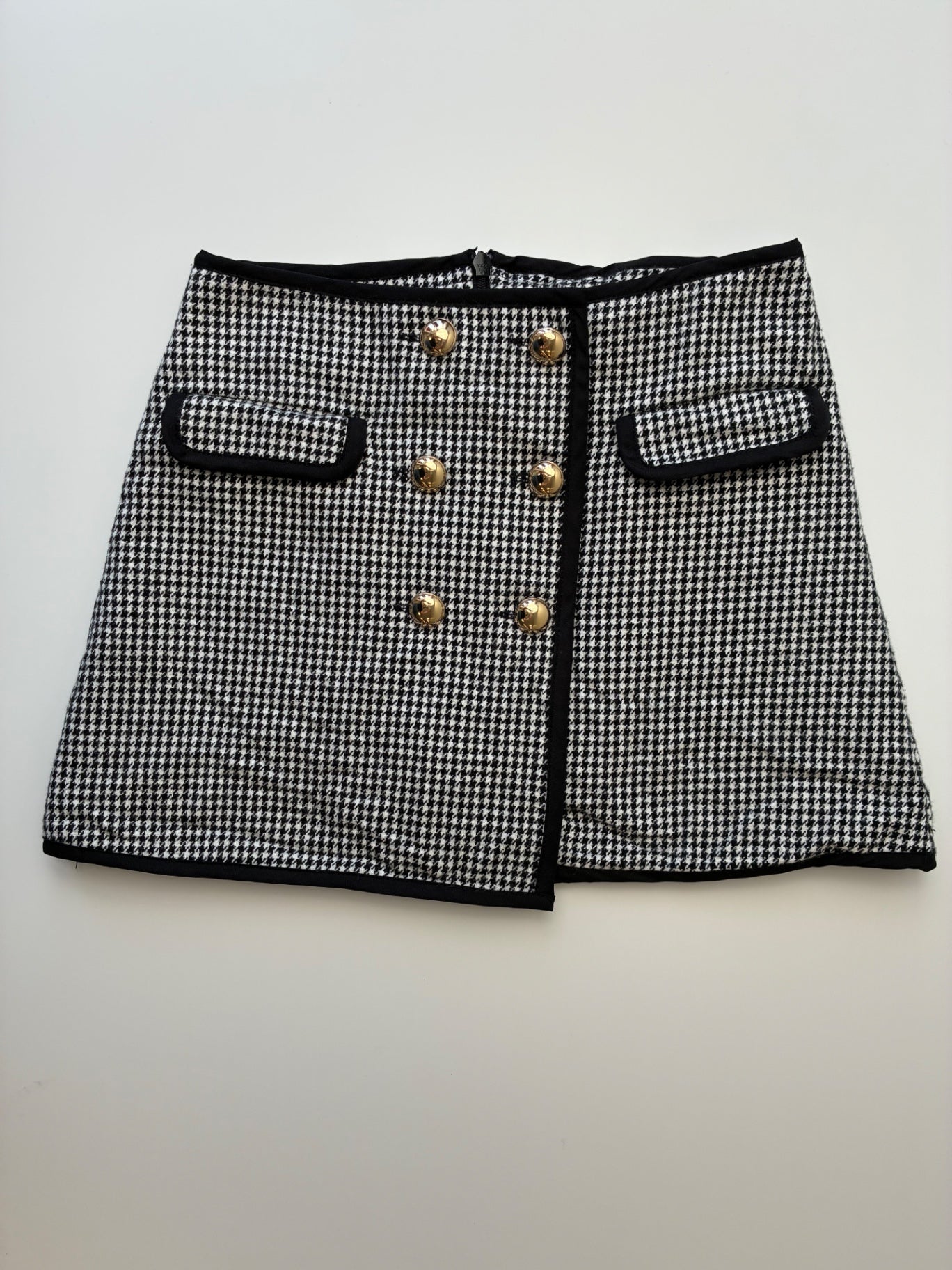 Crewcuts Skirt - Black Houndstooth | size 8