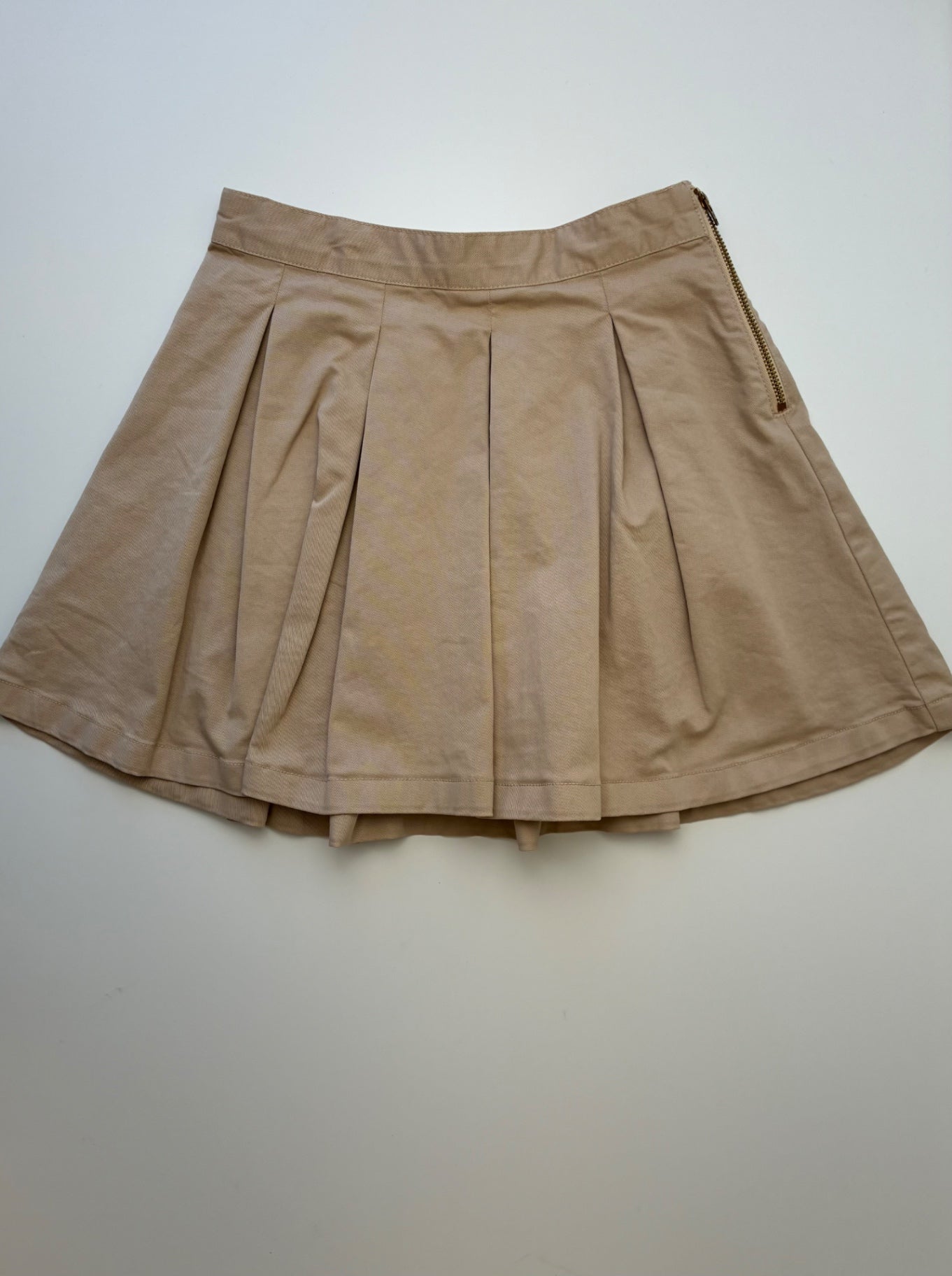 Crewcuts Skirt - Tan Pleated Khaki | size 8