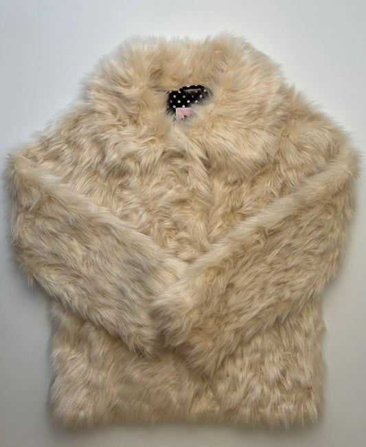 Juicy Couture Jacket - Cream Faux Fur | size 8/10