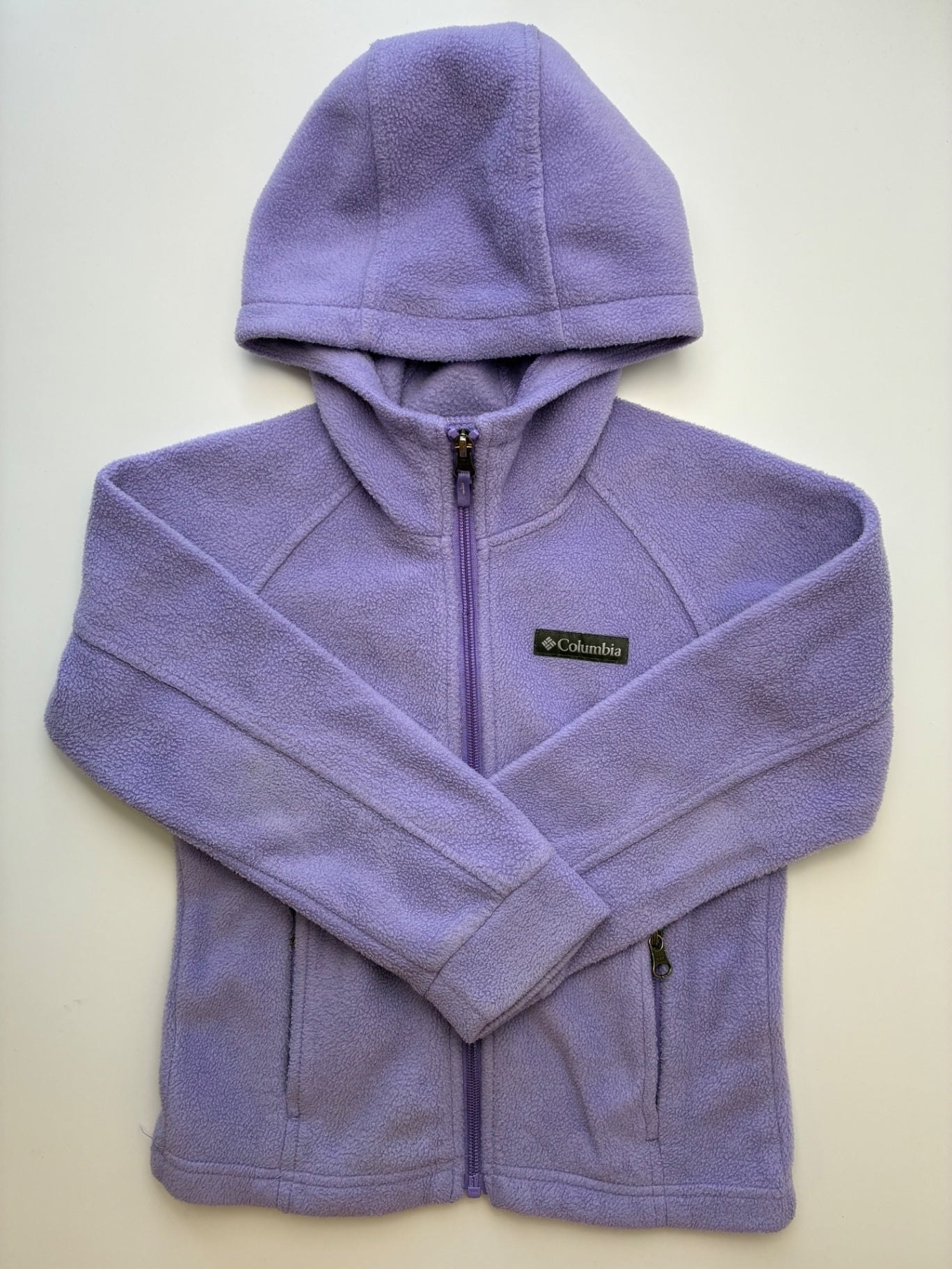 Columbia Jacket - Purple Fleece w/ Hood | size 6