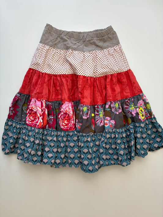 Persnickety Skirt - Multicolor Patchwork Tiered | size 5T
