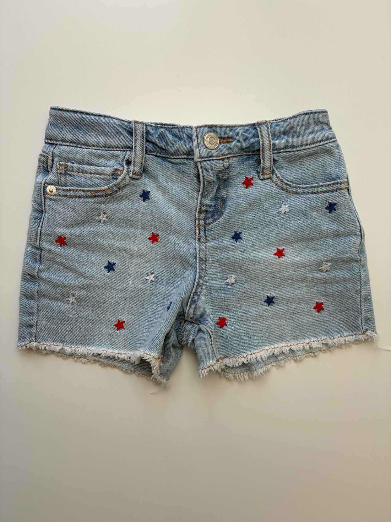 Cat & Jack Shorts - Blue Embroidered Stars Denim | size 6/7