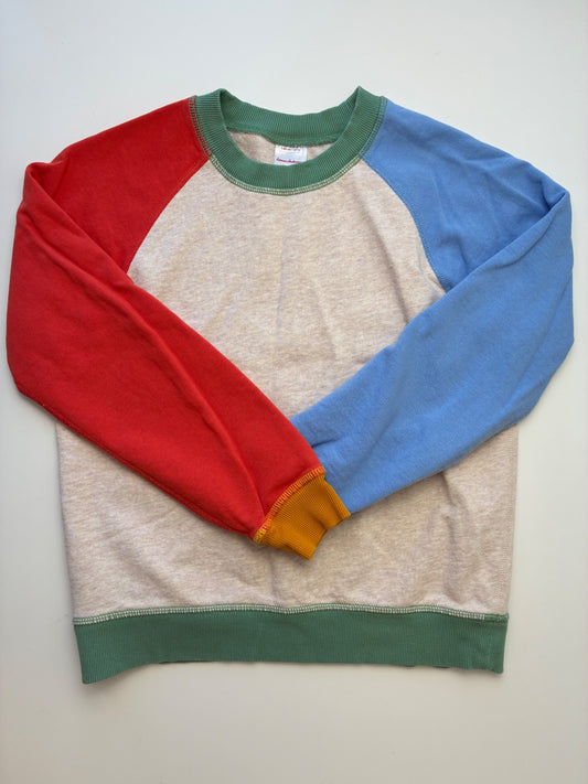 Hanna Andersson Sweatshirt - Multicolor Color Block Crewneck | size 10